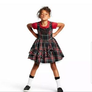 Harajuku Mini For Target // party holiday dress (size 6 / 6X) Black Tartan Plaid
